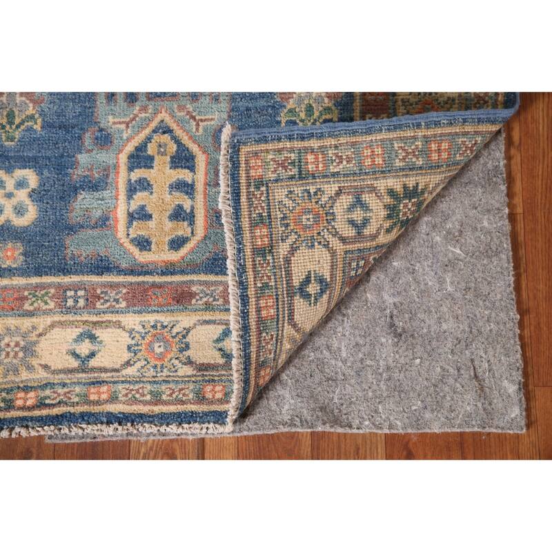Blue Kazak Accent Rug Hand-Knotted Wool Carpet - 2'8" x 4'5"