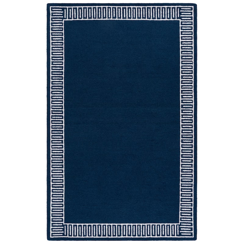 SAFAVIEH Handmade Metro Aneta Wool Rug - 4' x 6' - Blue/Ivory