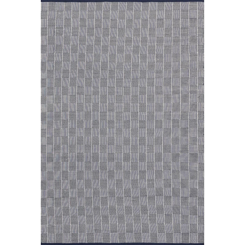 Home Conservatory Squares Handwoven Indoor/Outdoor Area Rug