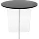 preview thumbnail 25 of 33, Valore Modern Wood Side End Table W Acrylic Base - Round Accent Center Coffee Table for Living Room Bedroom Home Office 20 Inches - Black