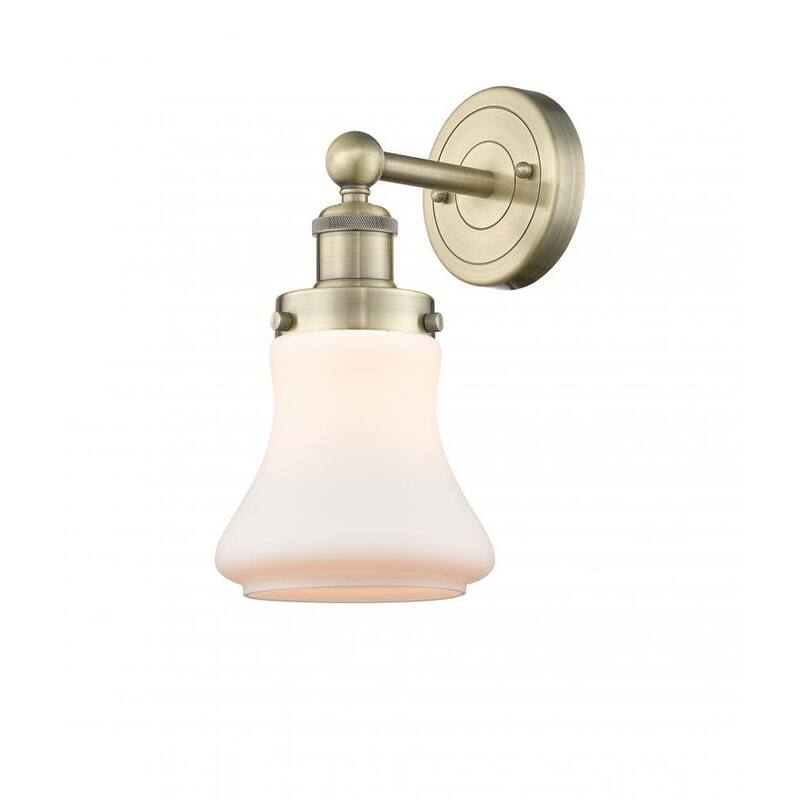 Innovations Lighting 616-1W-10-7 Bellmont Sconce Bellmont 10" Tall - Antique Brass / Matte White