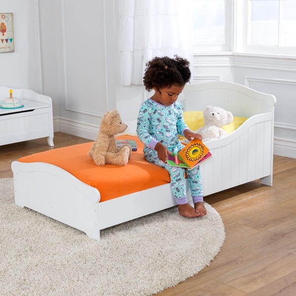 slide 2 of 3, KidKraft Nantucket White Toddler Bed