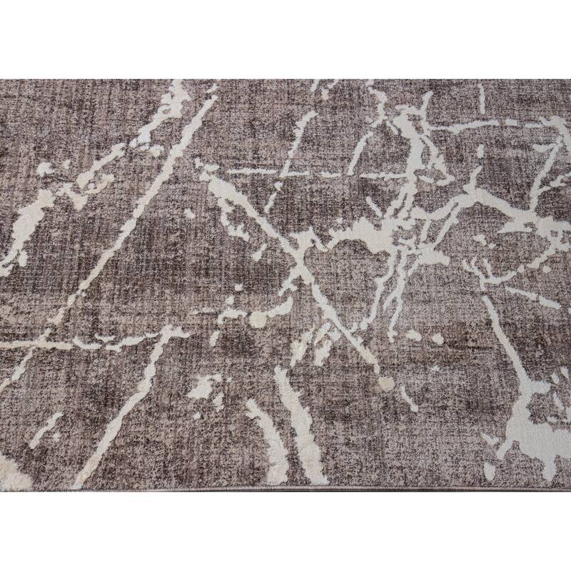 Bashian Fletcher Beige Contemporary Area Rug