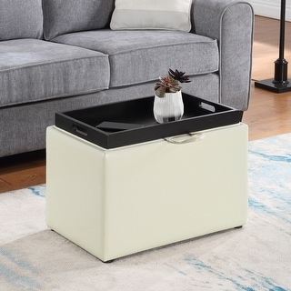 Convenience Concepts Designs4Comfort Accent Storage Ottoman with Reversible Tray