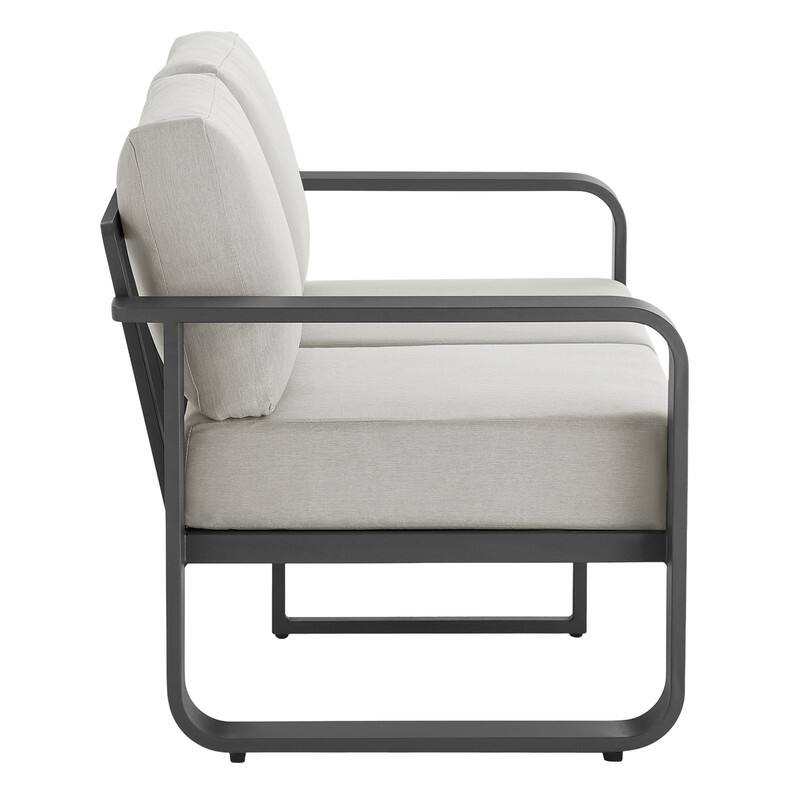 Spruce & Spring Outdoor Patio Furniture Set Aluminum Sofa Accent Chair