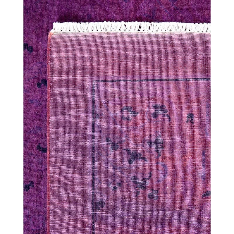 Fine Vibrance, One-of-a-Kind Hand-Knotted Area Rug - Purple, 8' 3" x 10' 3" - 8' 3" x 10' 3"