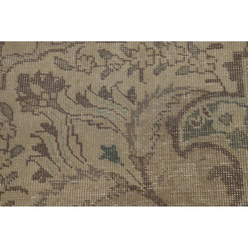 Geometric Tabriz Persian Vintage Rug Bedroom Handmade Wool Carpet - 9'6" x 12'7"