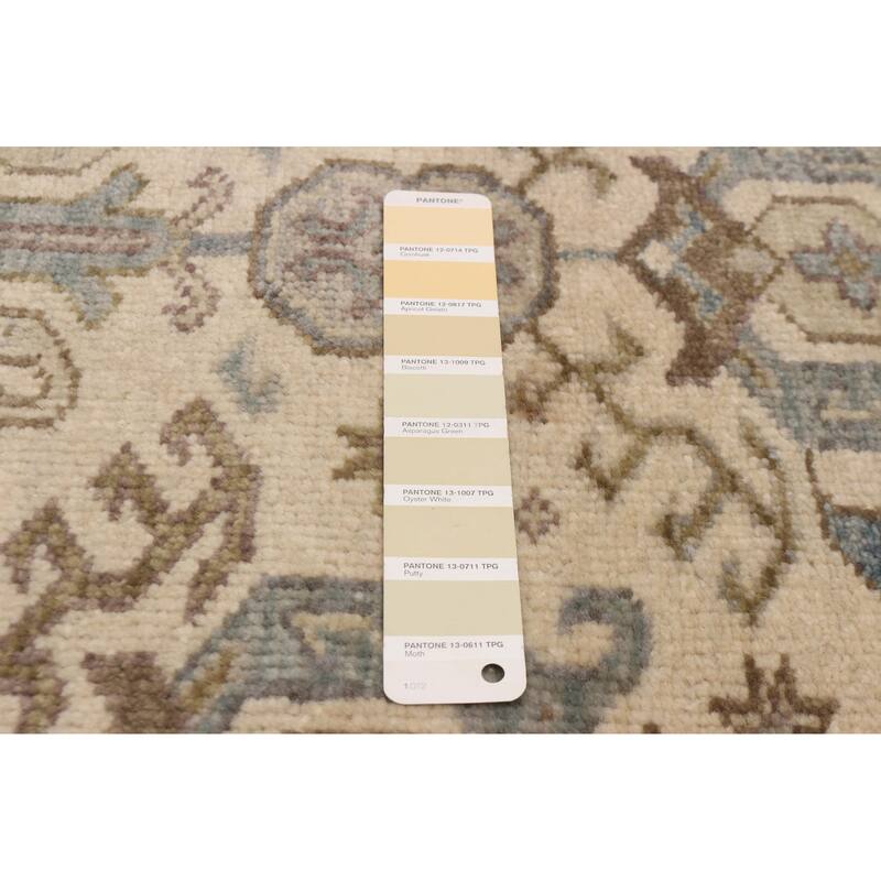 ECARPETGALLERY Hand-knotted Finest Agra Jaipur Ivory Wool Rug - 2'7 x 7'10