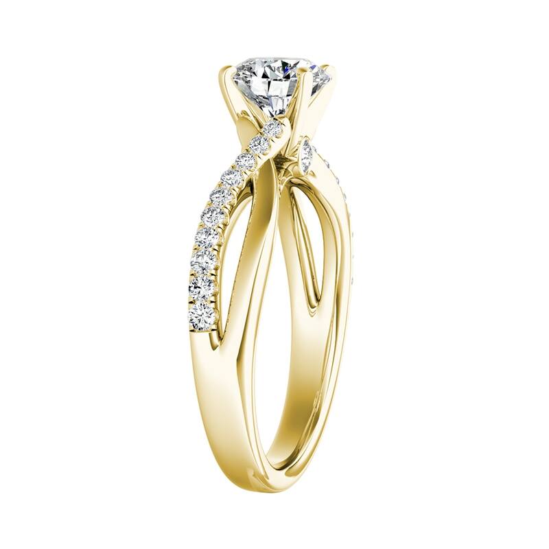 Auriya 14k Gold 1 1/5ct TW Moissanite Engagement Ring