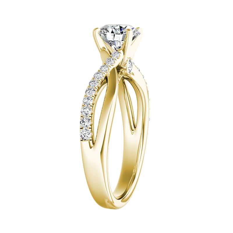 Auriya 14k Gold 1ctw Moissanite Engagement Ring