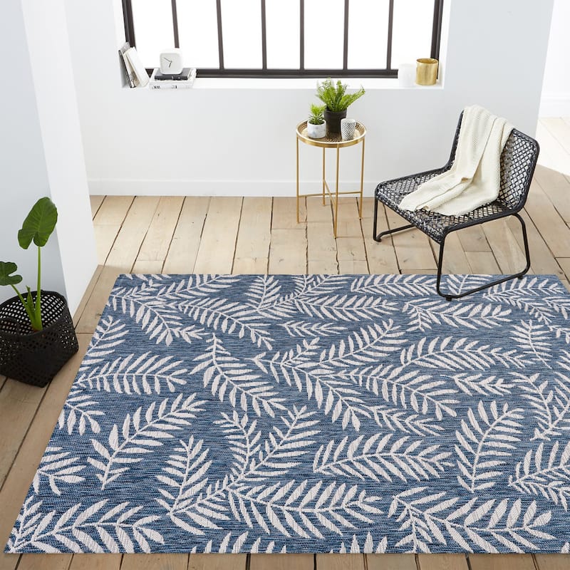 JONATHAN Y Galon Palm Frond Indoor/Outdoor Area Rug