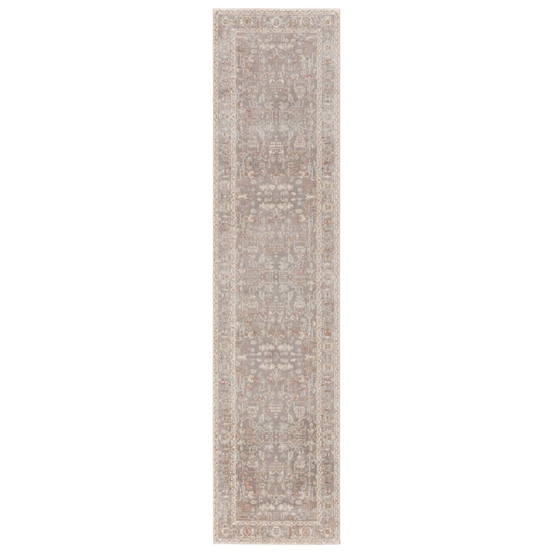 Mireya Oriental Gray/ Cream Area Rug - 2'5"X10'