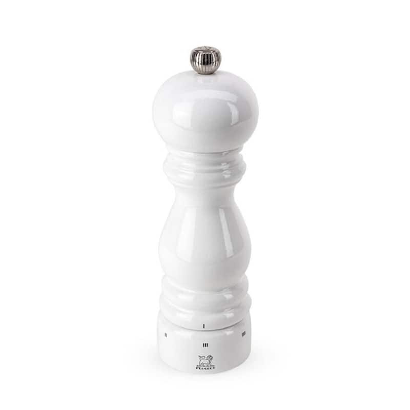 Peugeot Paris u'Select Zirlion Salt Mill, White Lacquer, 7 inch, Adjustable Grind - White - 1 Piece