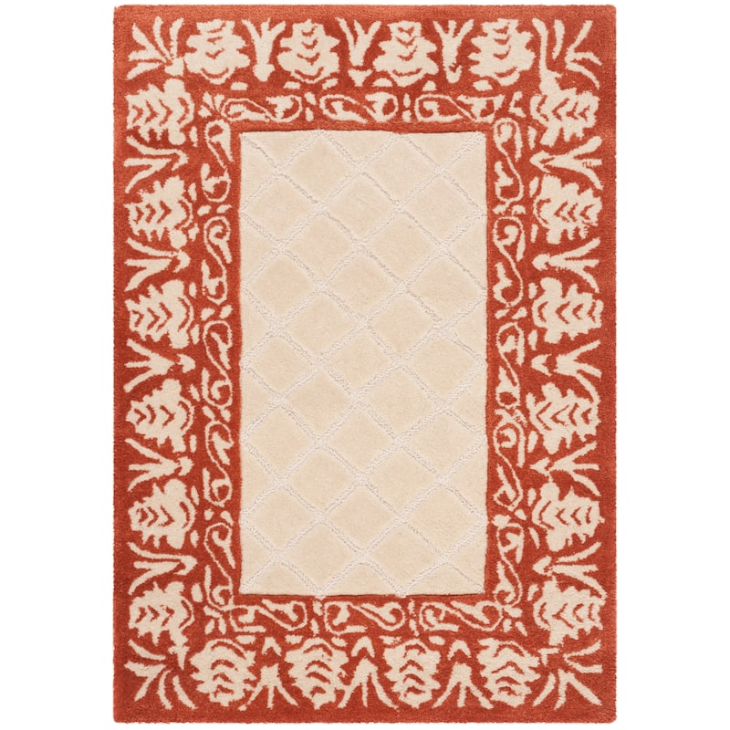 SAFAVIEH Handmade Total Performance Majbritt Oriental Trellis Rug - 2' x 3' - Coral