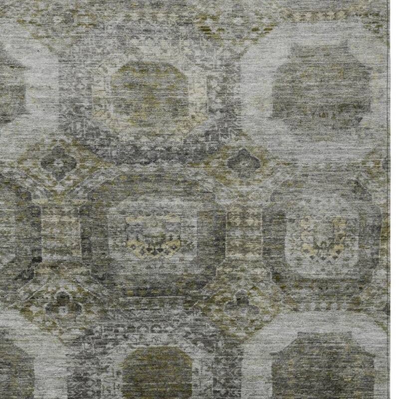HomeRoots Medallion Transitional Rectangle Outdoor Rug