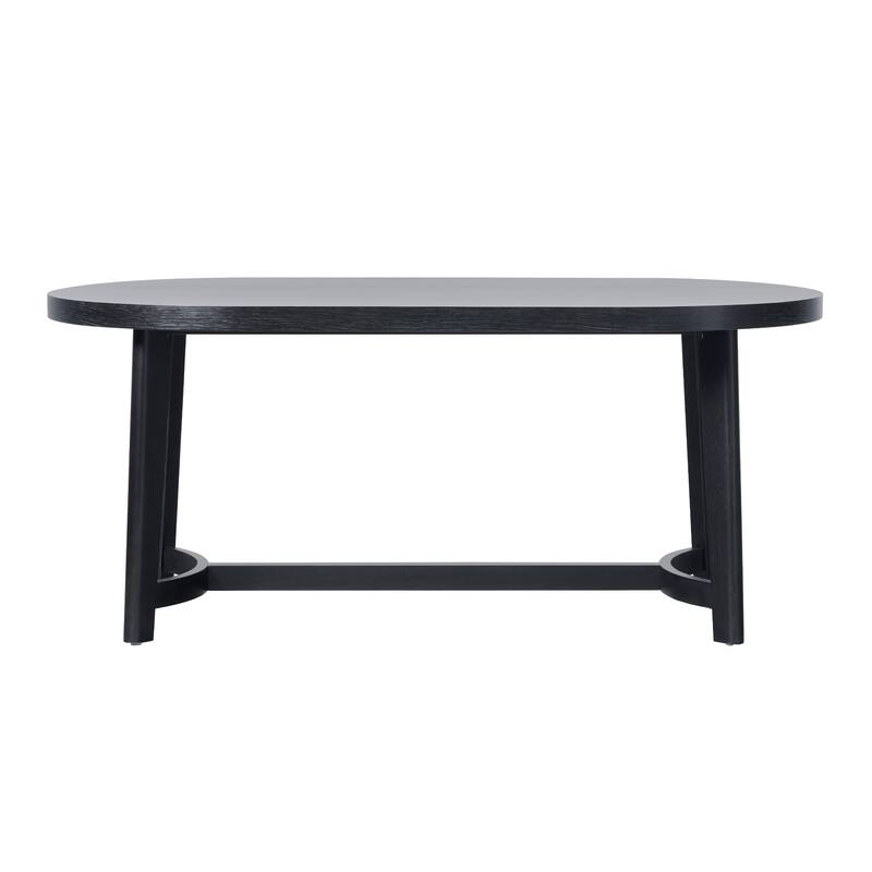 Middlebrook Modern Rustic Solid Oak Wood 70-inch Oval Dining Table