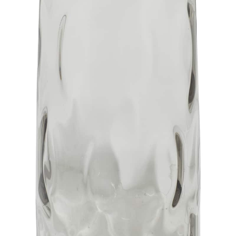 Gray Glass Decorative Vase with Bubble Texture - 15h"