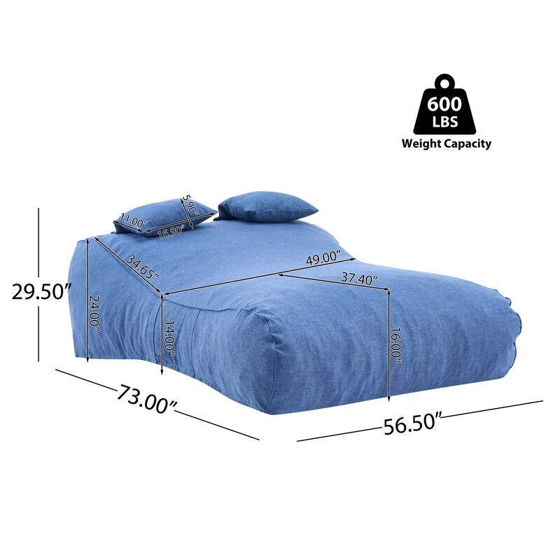 Christopher Knight Home - Lemoore Casual Outdoor Upholstered Bean Bag Daybed