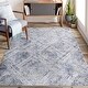 preview thumbnail 2 of 3, LOOM & LUXE Collection Blue/Grey/Geometric Non-Shedding Area Rug