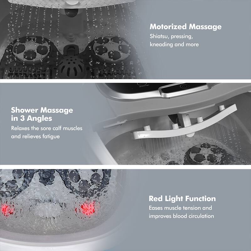 Relax Heated Foot Spa Comprehensive Foot Relief with Heat and Massage - 15" x 18" x 15" (L x W x H)