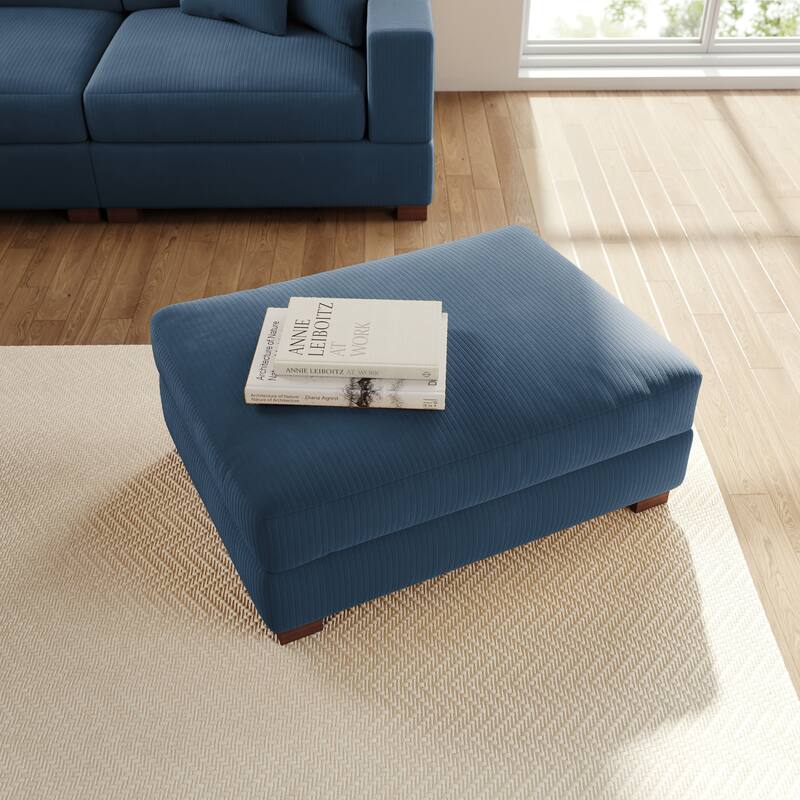 Rectangular Corduroy Oversized Ottoman