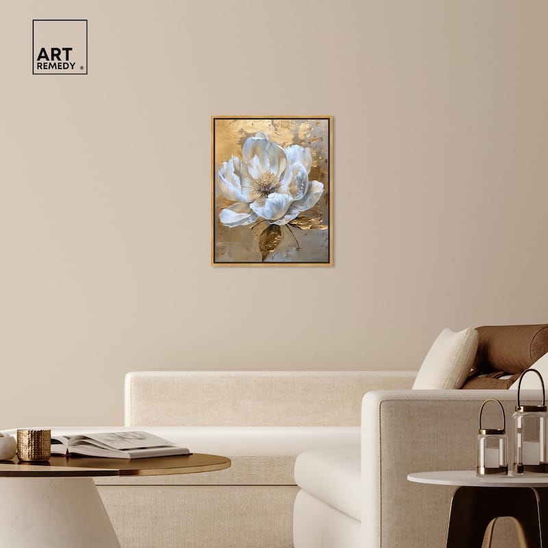 Athenas Flower Canvas Glamorous Feminine Wall Art by Art Remedy
