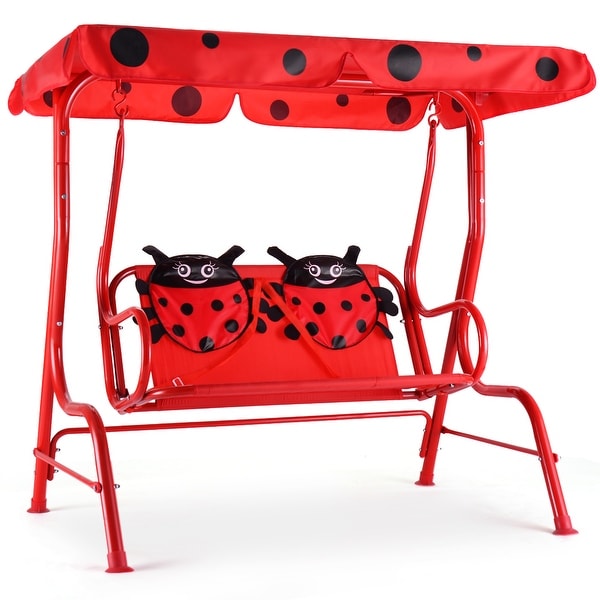 Kids canopy sales swing bench