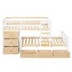 preview thumbnail 11 of 12, Merax Twin over Twin Loft Bunk Bed with Drawers and Ladder, Natural