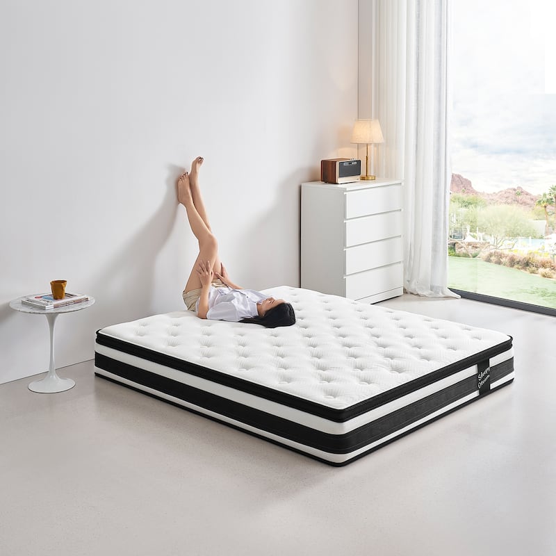 Oeko-Tex Breathable Cool Cover Twin Xl 12 Inch Memory Foam Individual Pocket Spring Hybrid Mattress
