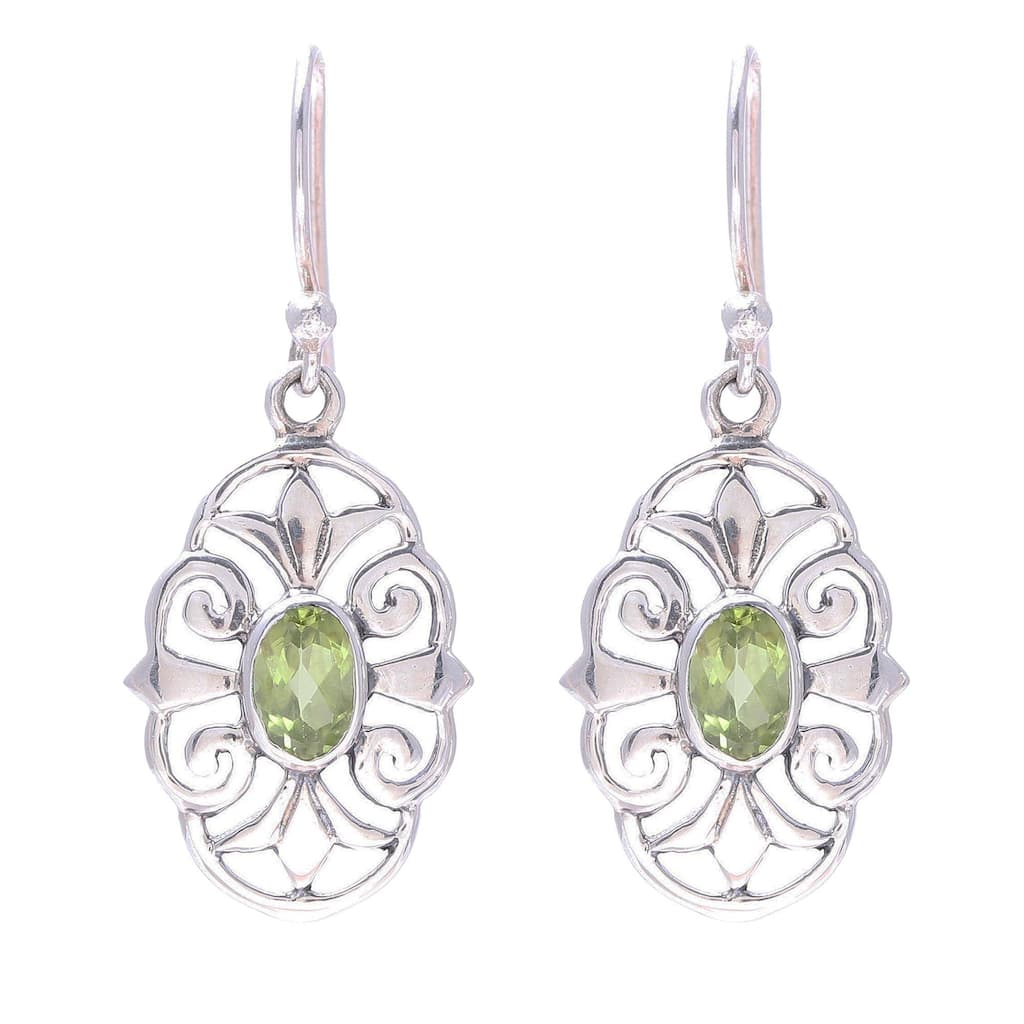 NOVICA Green Enchantment, Peridot dangle earrings - 1.3L*0.5W