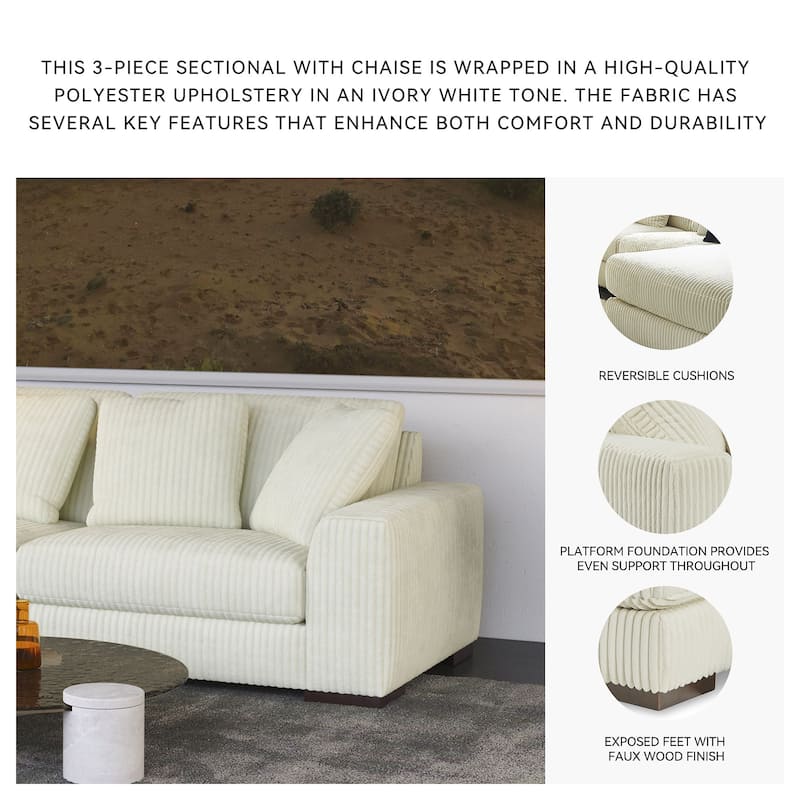 Signature Design by Ashley Lindyn 3-Piece Sectional with Chaise