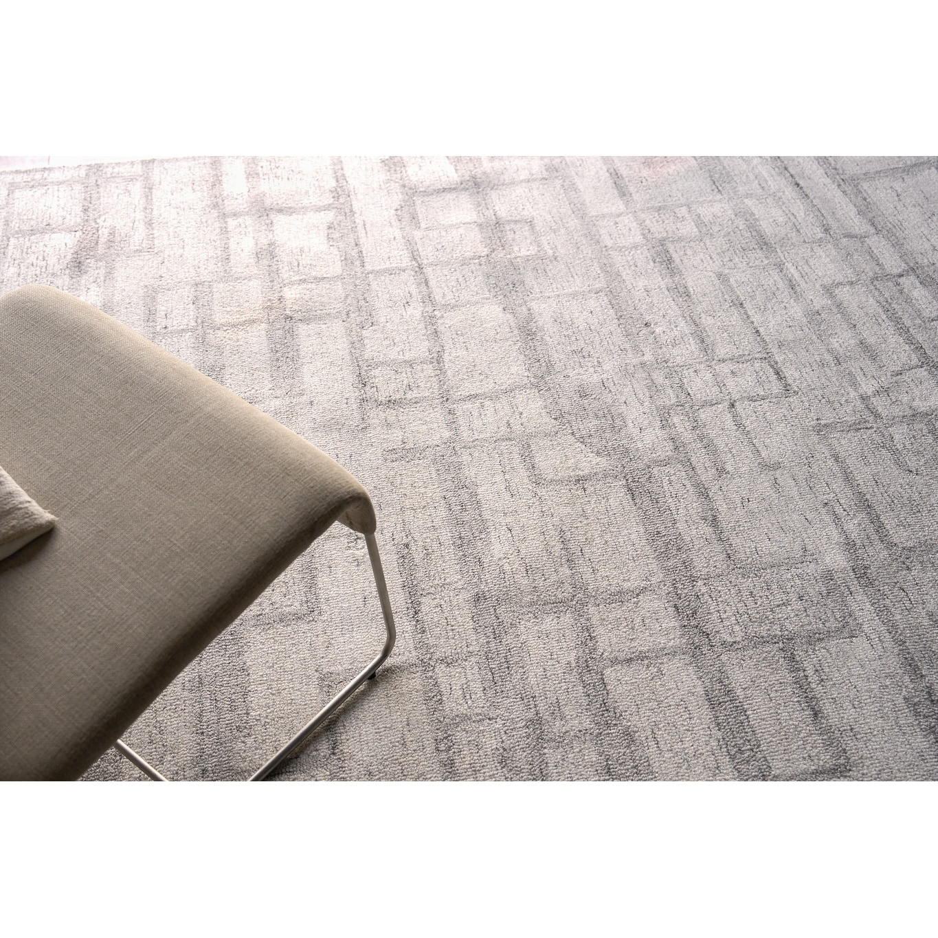 Exquisite Rugs Naturals Handmade Hand-tufted New Zealand Wool on Canvas Ivory/Gray Area Rug