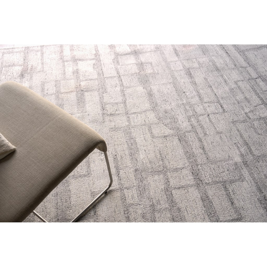 Exquisite Rugs Naturals Handmade Hand-tufted New Zealand Wool on Canvas Ivory/Gray Area Rug
