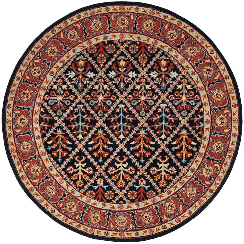 SAFAVIEH Handmade Heritage Overlapping Diamond Traditional Oriental Wool Rug