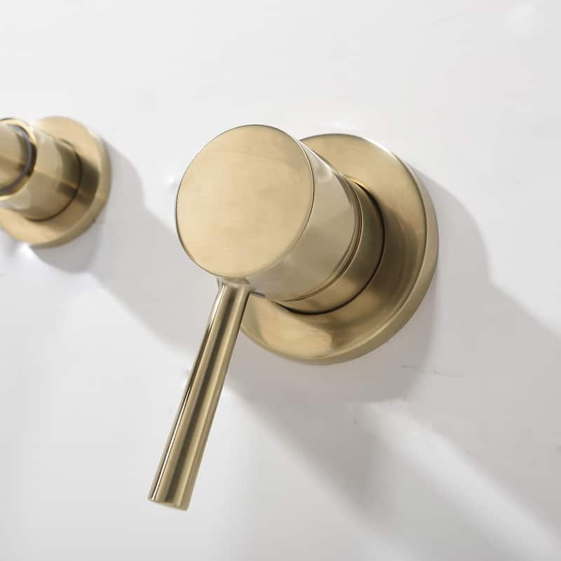 PROOX Single Handle Wall Mounted Bathroom Faucet With Drain Assembly