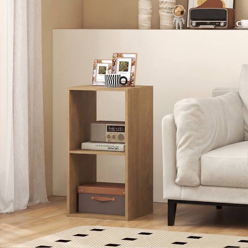 Costway 2/3-Cube Bookcase Open Back Bookshelf with Anti-tip Kit Modern