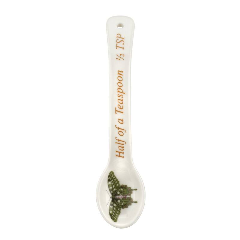 Portmeirion Botanic Garden Harmony Set of 4 Measuring Spoons - 1 Tbsp, 1 Tsp, ½ Tsp, and ¼ Tsp