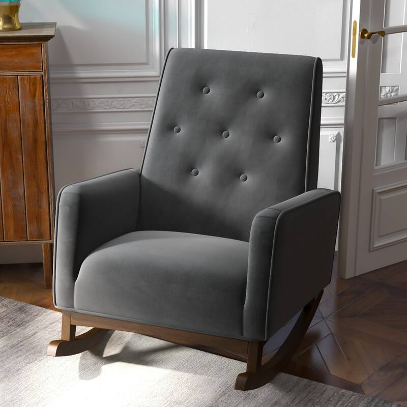 Westbrock Mid Century Modern Glider Rocking Chair for Nursery