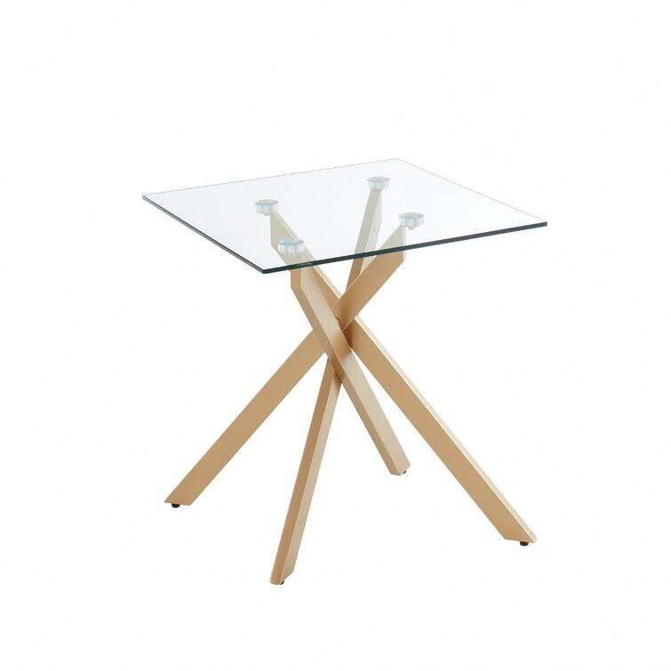 Glass Top Coffee Table End Table Console Table for Living Room 3pcs/set