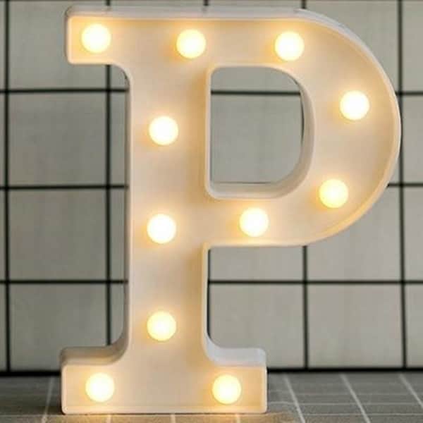 Luminous LED Letter Night Light English Alphabet Number Lamp Wedding Party Decoration Christmas Home Decoration AccessoriesP