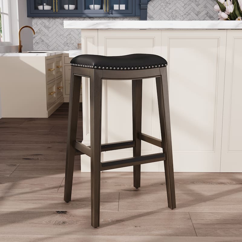 30" Bar Height Saddle Stool
