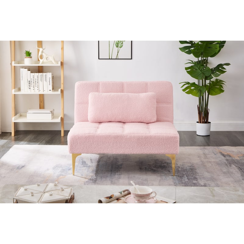 Convertible Teddy Fabric Sofa Bed - Perfect for Apartment Living