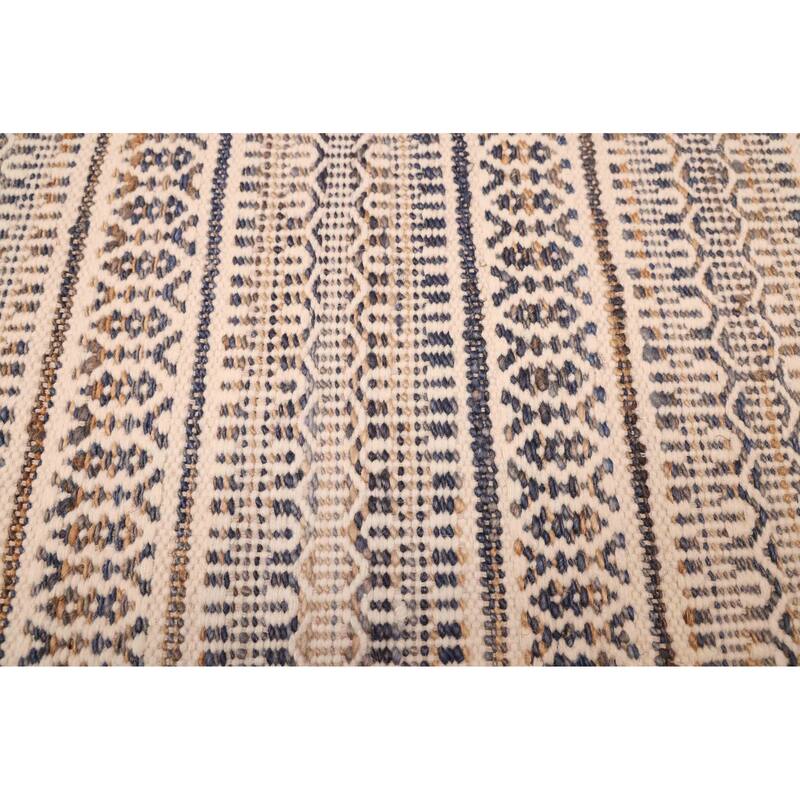 ECARPETGALLERY Flat-Weave Nevada Cream Kilim - 5'3 x 7'6
