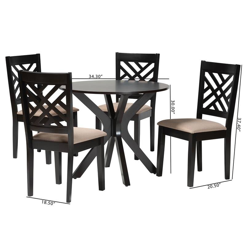 Norah Modern and Contemporary 5-Piece Dining Set
