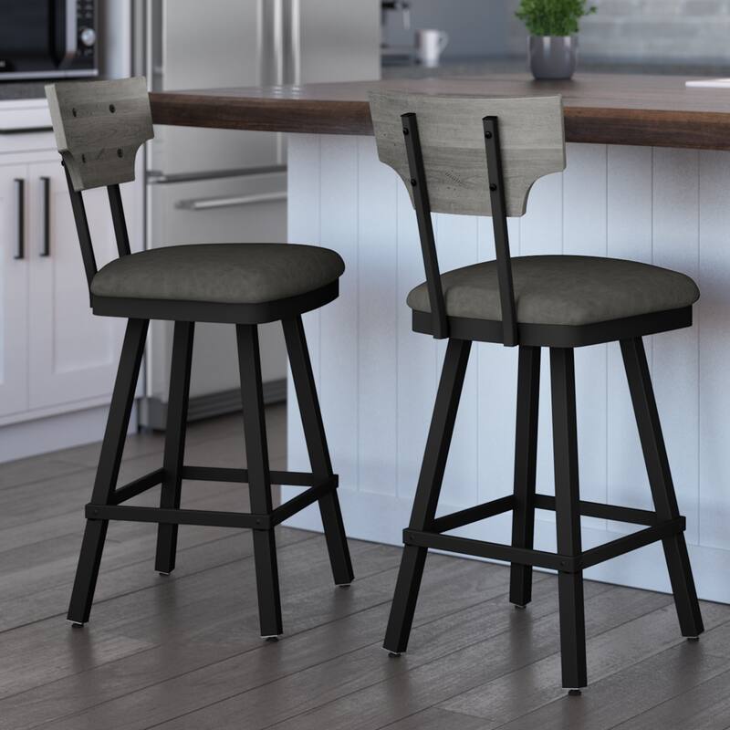Amisco Gustavson Swivel Counter and Bar Stool