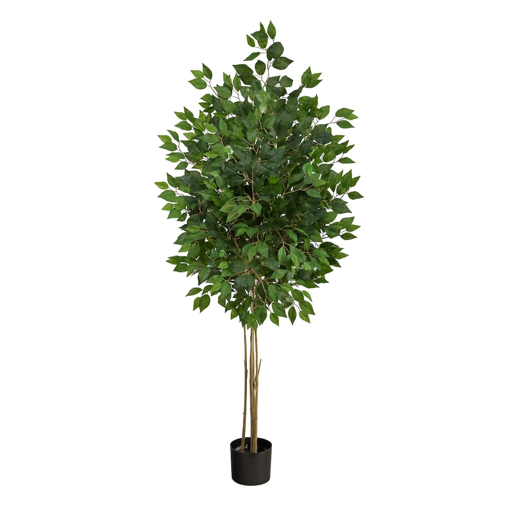 Artificial City Tree 64 Inch - Indoor Outdoor UV Resistant - Full Lush Green Leaves - Elegant Home Decor - 31-40 Inches