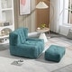 preview thumbnail 31 of 34, Super Soft Lazy Sofa Chair with Memory Foam and Ottoman, Indoor Modern Focus Bean Bag Chair for Kids