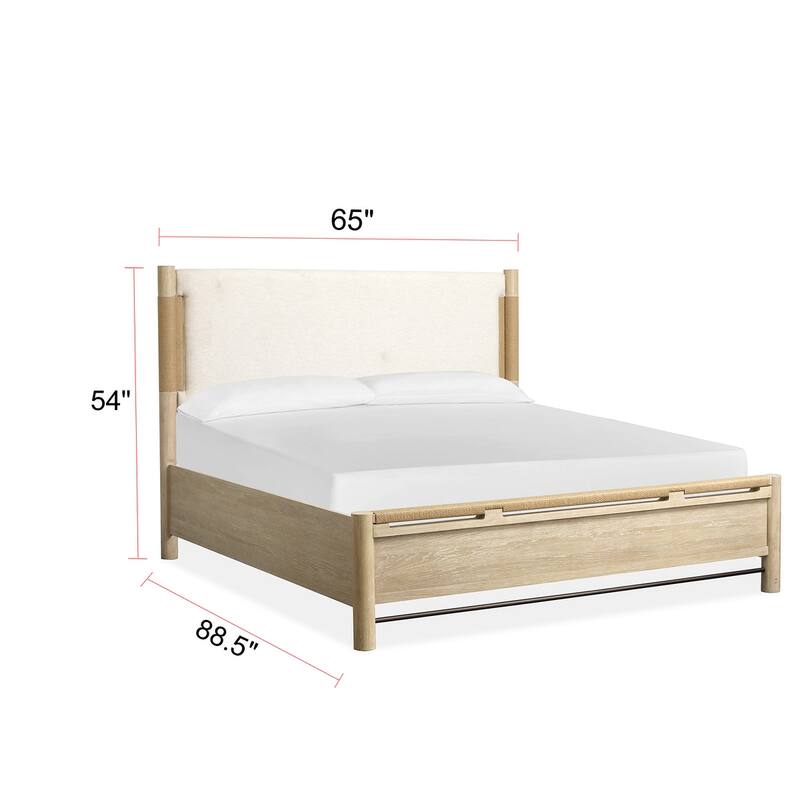 Salt Life Home Sunset Cove Sanibel Brown Panel Upholstered Bed