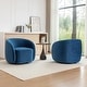 preview thumbnail 100 of 107, SEYNAR Modern Glam Velvet Upholstered 360 Degree Swivel Accent Armchair Set of 2