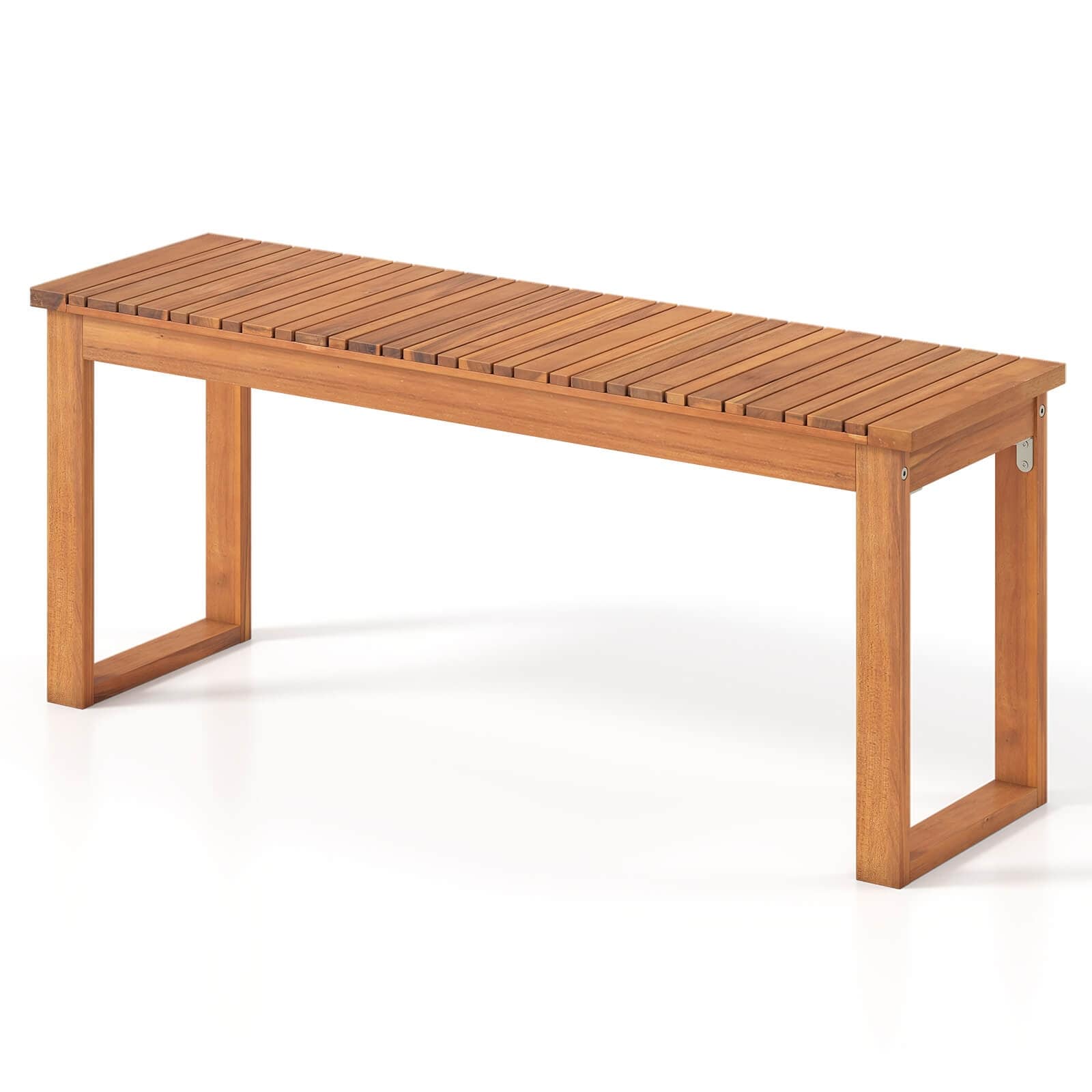 Costway 1/2 PCS Acacia Wood Outdoor Garden Bench with Slatted Seat 800 - See Details